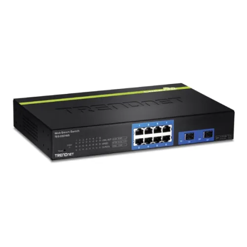 TRENDnet TEG-082WS Web Smart Gigabit Switch — 8-Port with 2x SFP Ports