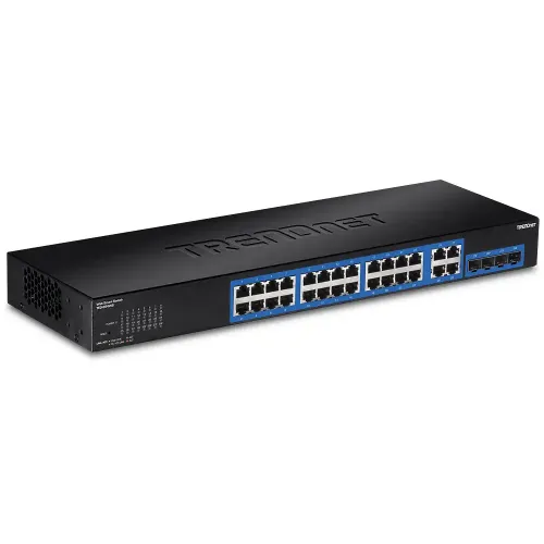 TRENDnet TEG-284WS Web Smart Switch — 28-Port Gigabit