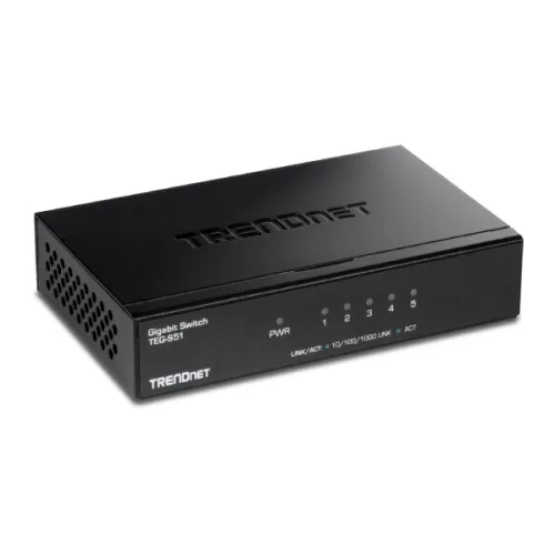 TRENDnet TEG-S51 Desktop Switch — 5-Port Gigabit