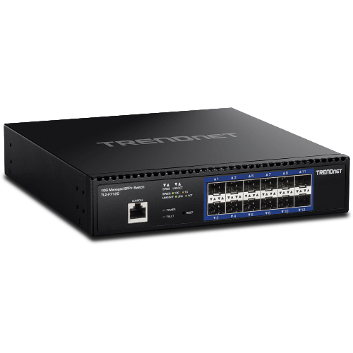 TRENDnet TL2-F7120 Layer 2 Managed SFP+ Switch — 12-Port, 10G