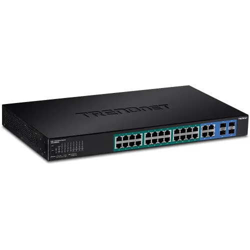 TRENDnet TPE-5028WS Web Smart PoE+ Switch — 28-Port Gigabit
