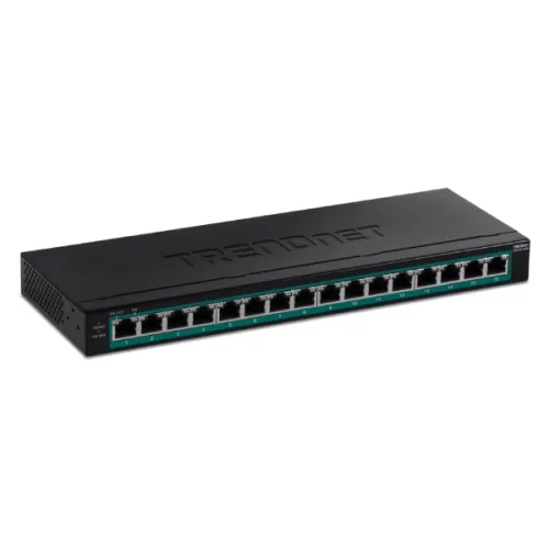 TRENDnet TPE-TG160H Gigabit PoE+ Switch — 16-Port