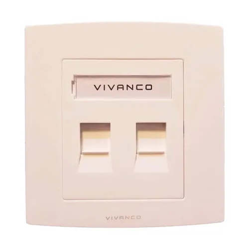 Vivanco VCA20 Faceplate with Shutter — 2 Port