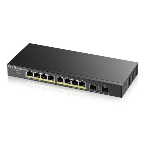 Zyxel GS1900-10HP Smart Managed PoE Switch — 8-port GbE with GbE Uplink