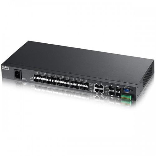 Zyxel MES 3500-24F Fiber L2 Switch — 24-port FE with Four GbE Combo Port