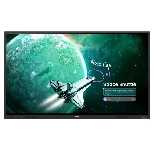BenQ RE6505A Education Interactive Flat Panel Display — 65 Inch 4K UHD, with Additional Camera