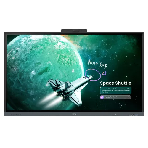 BenQ RE7505AC Interactive Flat Panel Display — 75", 4K UHD, 50 MP AI Camera