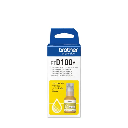 Brother BTD100Y Ink Bottle — Yellow