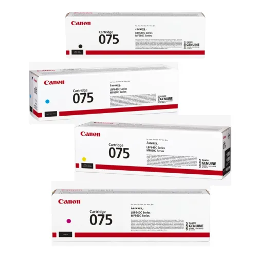 Canon 075 Color Laser Toner Cartridge — Full Set