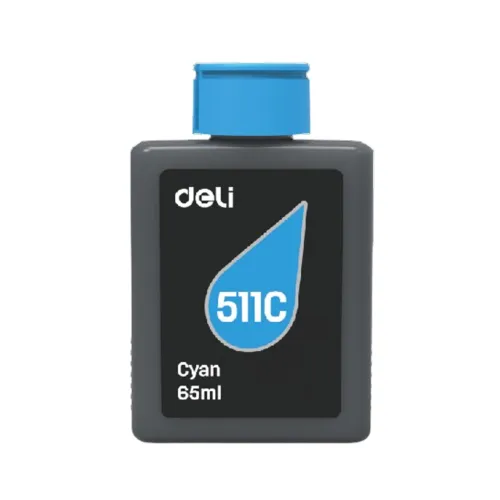 Deli 511C Ink Bottle — Cyan