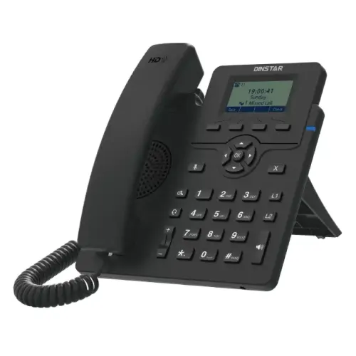 DINSTAR C60SP Entry-Level IP Phone — PoE, With Adapter