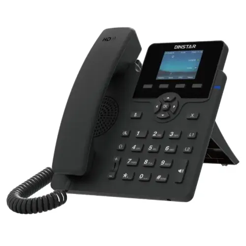 DINSTAR C62UP IP Phone — Color Screen, PoE & Adapter Included