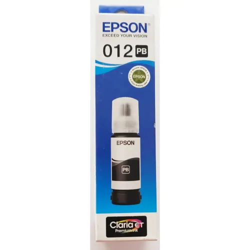 Epson 012 Ink Bottle — Photo Black, Bundle With Full Set