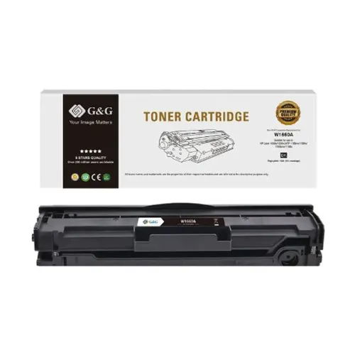 G&G W1660A Laser Toner — Black, With Chip