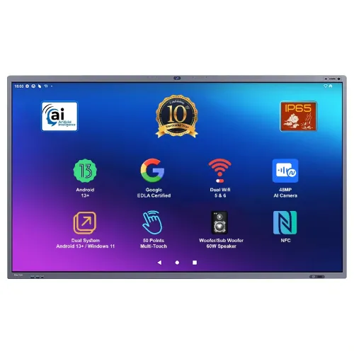 Horion 86M6APro Interactive Flat Panel — 86" 4K UHD, With 48MP Webcam & Microphone