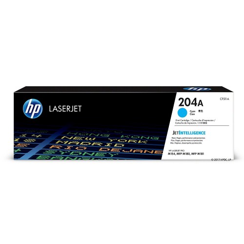HP 204A LaserJet Toner Cartridge — Cyan, Bundle With Full Set