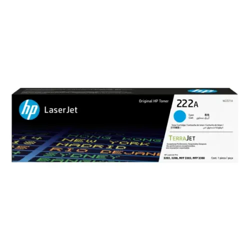 HP 222A Original LaserJet Toner — Cyan