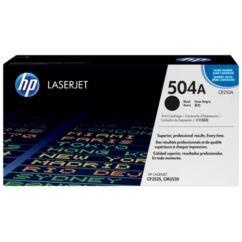 HP 504A Original LaserJet Toner Cartridge — Black