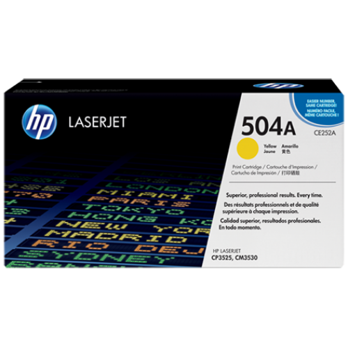 HP 504A Original LaserJet Toner Cartridge — Yellow