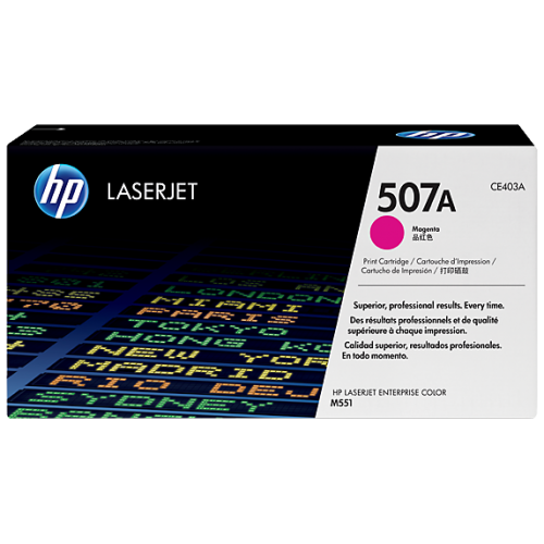 HP 507A Original LaserJet Toner Cartridge — Magenta (For CLJ M551N, D, DN)