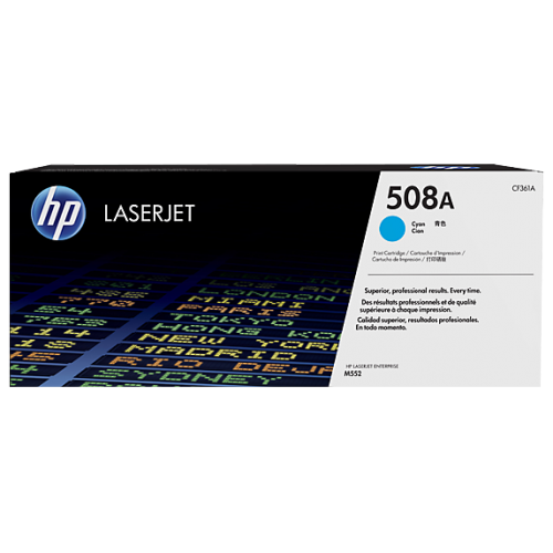 HP 508A LaserJet Toner — Cyan, Original, Full Set Bundle