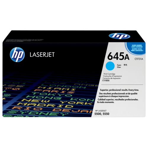 HP 645A Original LaserJet Toner Cartridge — Cyan