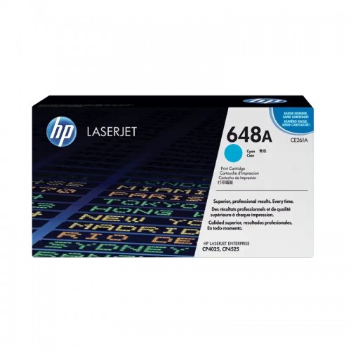HP 648A Original LaserJet Toner Cartridge — Cyan