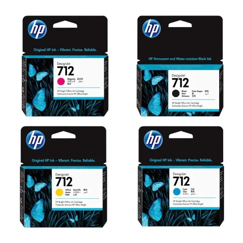 HP 712 DesignJet Cartridge — Full Set