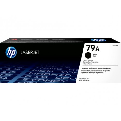 HP 79A Original LaserJet Toner Cartridge — Black (For M12A, M12W, M26)