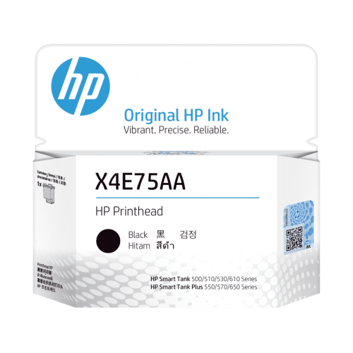 HP Printhead # X4E75AA — Black, for Smart Tank 500/515/520/580/670/750