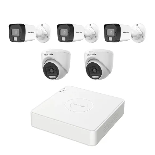 Hikvision Security CC Camera Package — 5 Units, 1080P, Night Vision