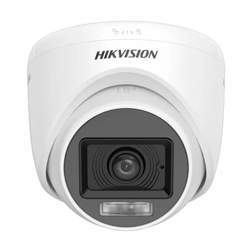 Hikvision DS-2CE76D0T-LPFS Dual Light Audio Fixed Turret Camera — 2MP