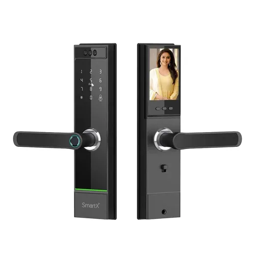 SmartX SX-628 Smart Door Lock with Camera & Display — 3D Face Recognition