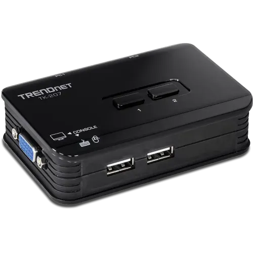 TRENDnet TK-207K USB KVM Switch Kit — 2-Port