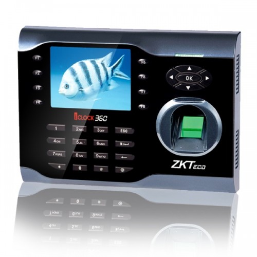 ZKTeco iClock 360 Fingerprint Time Attendance Terminal — with Adapter