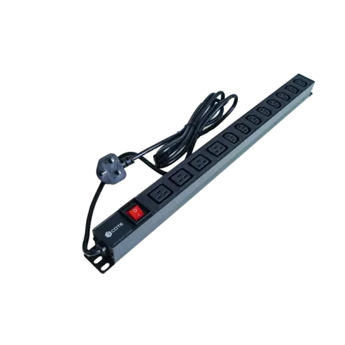 COTE CPDU-1U-12(8-C13+4-C19)-16AMP Back-to-Back PDU — 1U, 12 Port