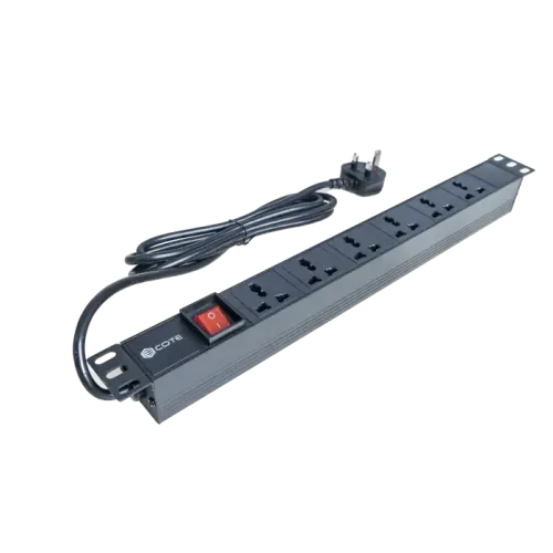 COTE CPDU-1U-8US-13AMP Universal 3 Pin PDU — 1U, 8 Port