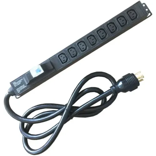 DateUp PDU for Server Rack — 8 Port, with 2 Meter Cable