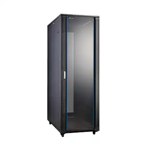 Safenet Floor Standing Server Cabinet — 32U, Tempered Glass Door