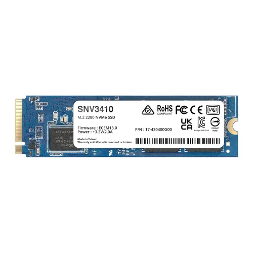 Synology SNV3410 Server SSD — 800GB, M.2 2280 NVMe PCIe 3.0 x4