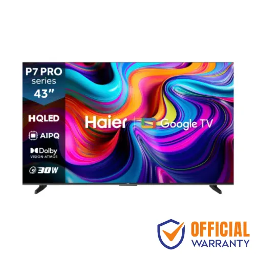 Haier 43P7 PRO HQLED Smart Google TV — 43", 4K