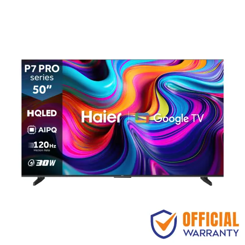 Haier 50P7 PRO HQLED Smart Google TV — 50" 4K