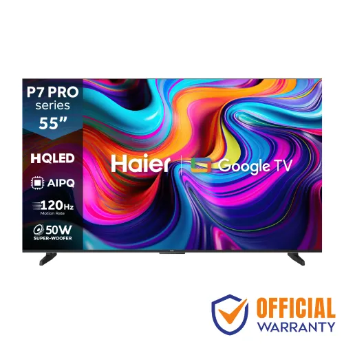 Haier 55P7 PRO HQLED Smart Google TV — 55" 4K